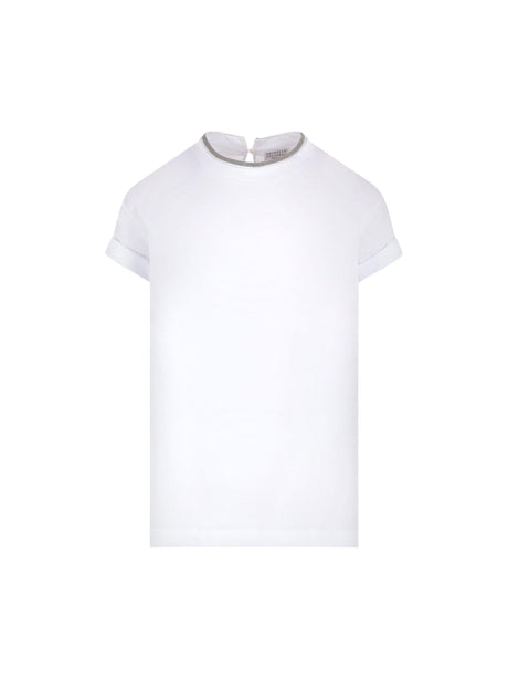 Monili-detailed Cotton T-shirt-BRUNELLO CUCINELLI-JOHN JULIA