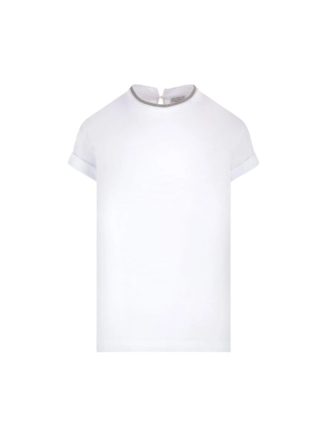 Monili-detailed Cotton T-shirt-BRUNELLO CUCINELLI-JOHN JULIA