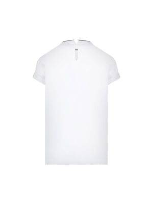 Monili-detailed Cotton T-shirt-BRUNELLO CUCINELLI-JOHN JULIA