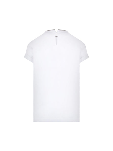 Monili-detailed Cotton T-shirt-BRUNELLO CUCINELLI-JOHN JULIA