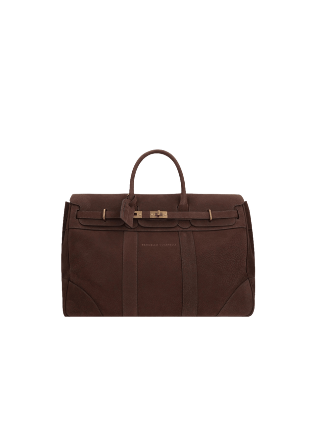 BRUNELLO CUCINELLI-Nabuk Country Weekend Bag-JOHN JULIA