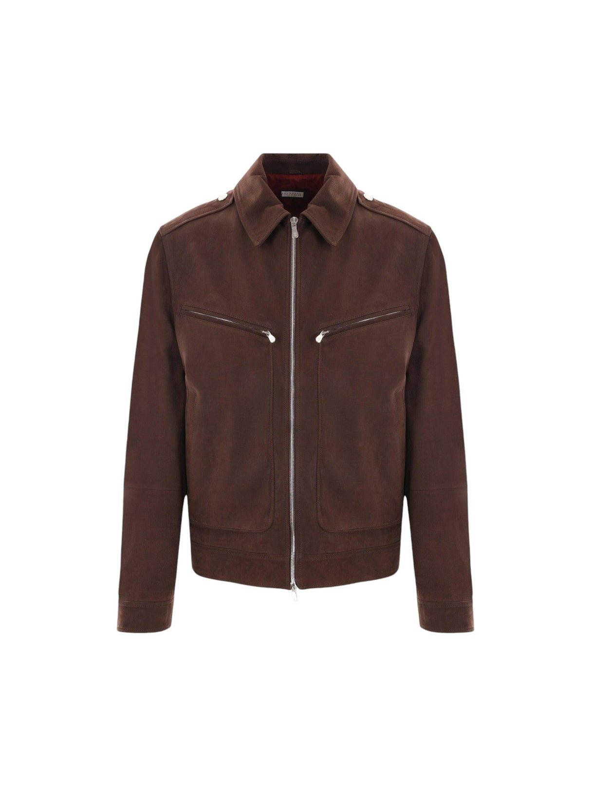 Nabuk Full-zip Jacket-BRUNELLO CUCINELLI-JOHN JULIA