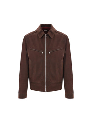 Nabuk Full-zip Jacket-BRUNELLO CUCINELLI-JOHN JULIA