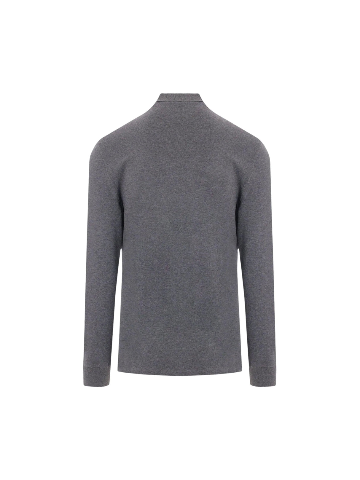 Piquet Long-sleeved Polo Shirt-BRUNELLO CUCINELLI-JOHN JULIA