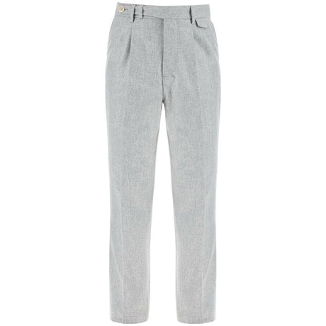 Pleated Flannel Leisure Fit Pants.