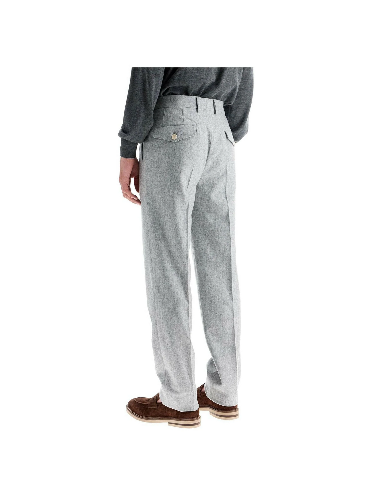 Pleated Flannel Leisure Fit Pants.