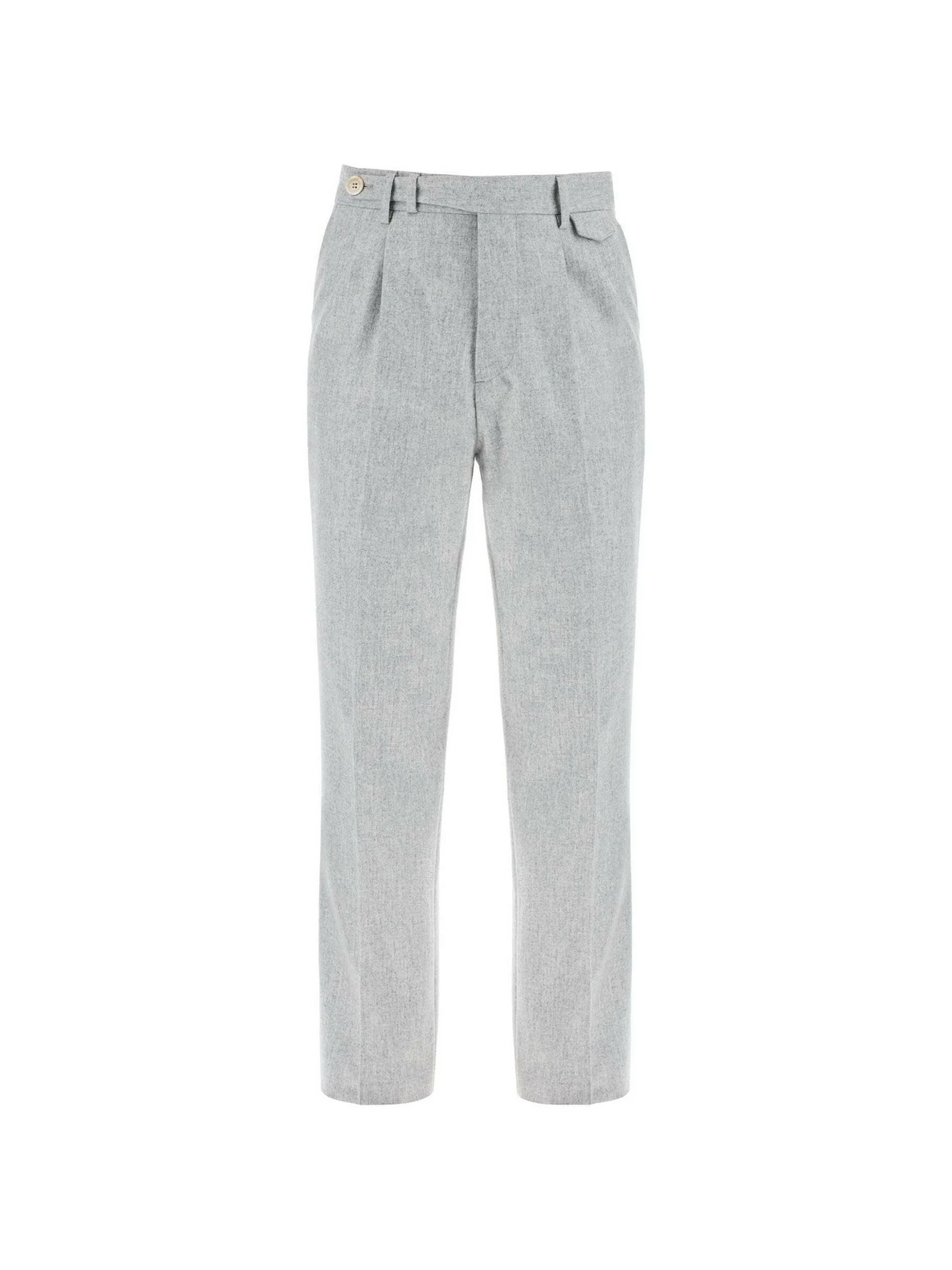 Pleated Flannel Leisure Fit Pants.