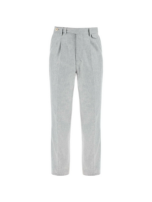 Pleated Flannel Leisure Fit Pants.