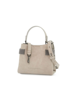 Precious Band Leather Handbag-Brunello Cucinelli-JOHN JULIA