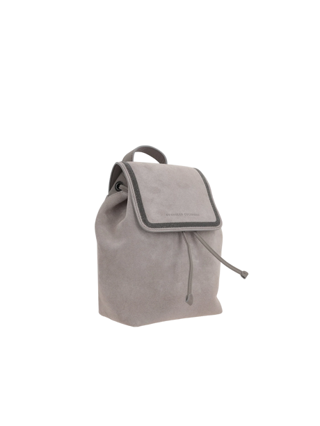 Precious Contour Suede Backpack-BRUNELLO CUCINELLI-JOHN JULIA