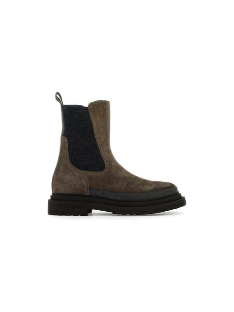 Precious Contour Suede Chelsea boots.