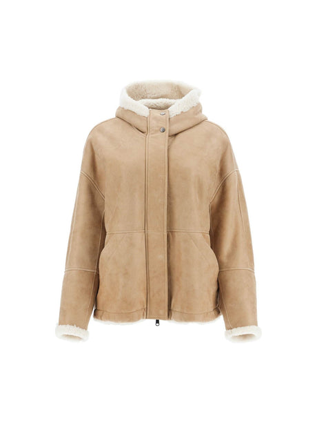 BRUNELLO CUCINELLI-Reversible Shearling Jacket -JOHN JULIA.