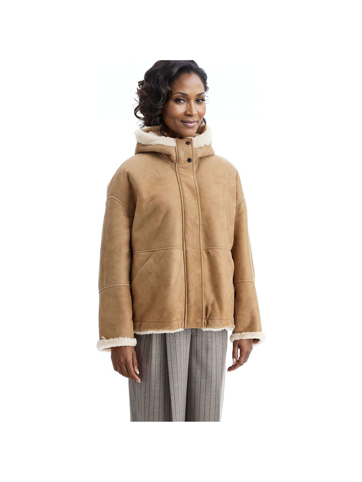 BRUNELLO CUCINELLI-Reversible Shearling Jacket -JOHN JULIA.