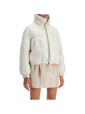 BRUNELLO CUCINELLI-Reversible Sparkling Canvas Down Jacket-JOHN JULIA