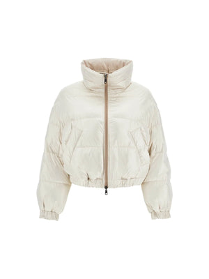 BRUNELLO CUCINELLI-Reversible Sparkling Canvas Down Jacket-JOHN JULIA