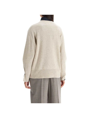 Ribbed Cashmere Monili Cuff Sweater.