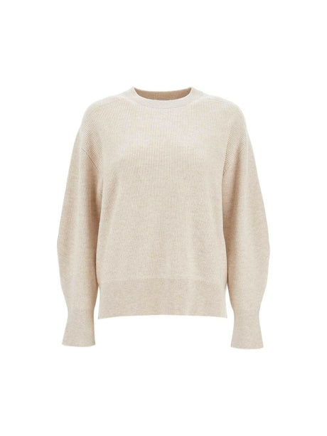 Ribbed Cashmere Monili Cuff Sweater.