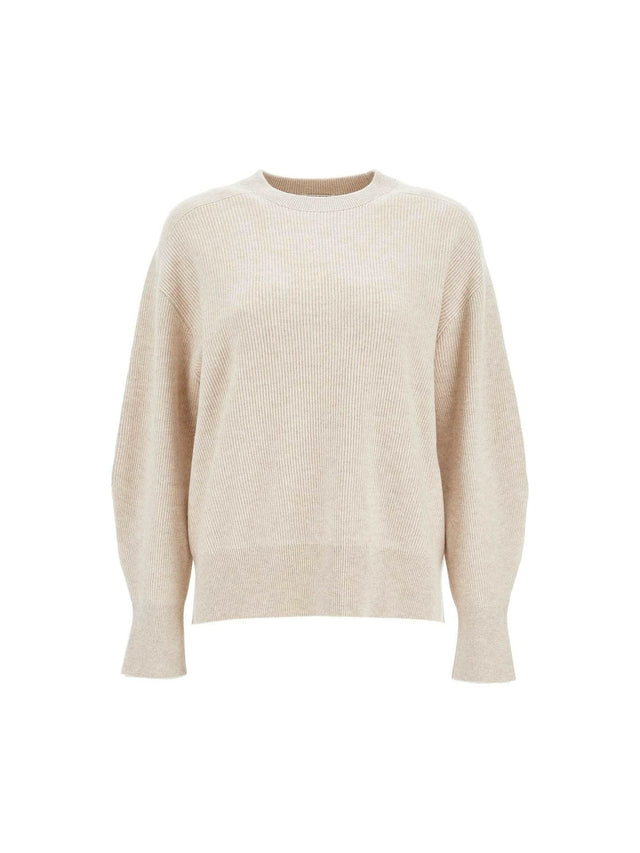 Ribbed Cashmere Monili Cuff Sweater.