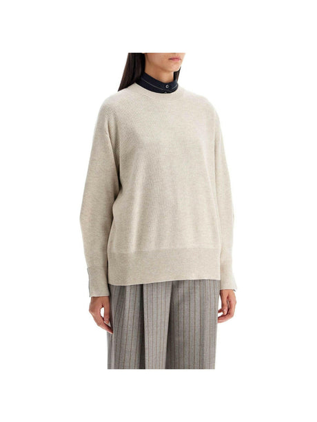 Ribbed Cashmere Monili Cuff Sweater.