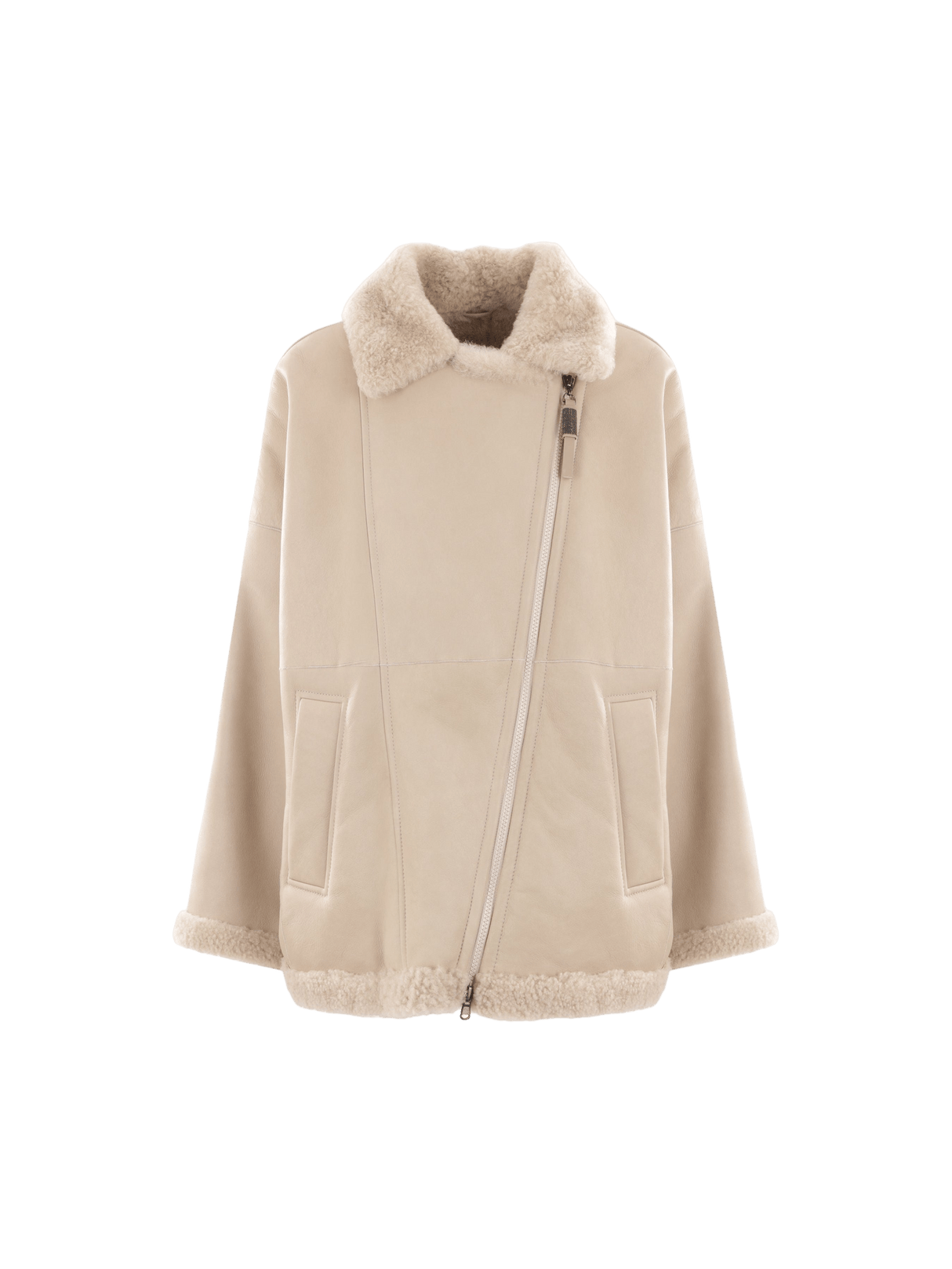 Shearling Biker Jacket-BRUNELLO CUCINELLI-JOHN JULIA