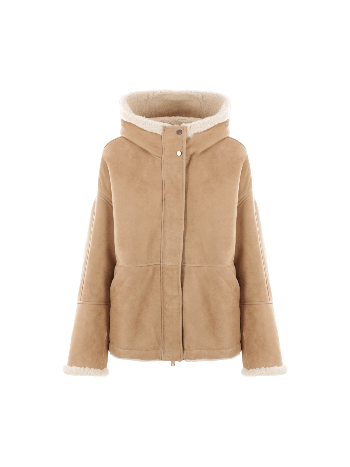 Shearling Reversible Jacket-BRUNELLO CUCINELLI-JOHN JULIA