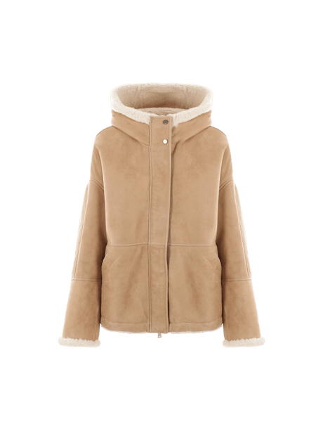 Shearling Reversible Jacket-BRUNELLO CUCINELLI-JOHN JULIA