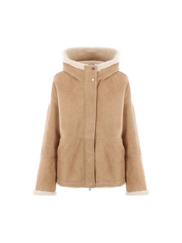 Shearling Reversible Jacket-BRUNELLO CUCINELLI-JOHN JULIA