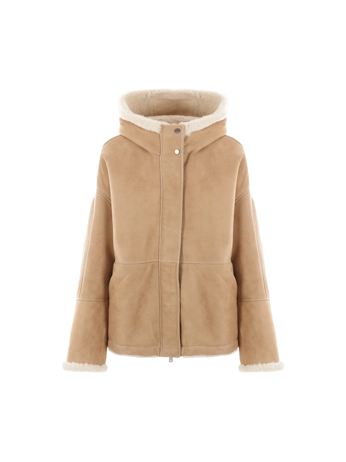 Shearling Reversible Jacket-BRUNELLO CUCINELLI-JOHN JULIA