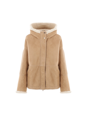 Shearling Reversible Jacket-BRUNELLO CUCINELLI-JOHN JULIA