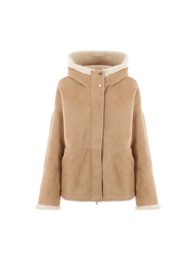 Shearling Reversible Jacket-BRUNELLO CUCINELLI-JOHN JULIA