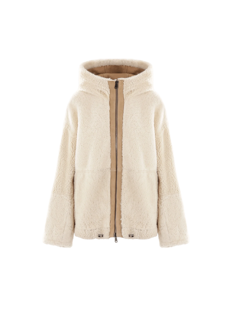 Shearling Reversible Jacket-BRUNELLO CUCINELLI-JOHN JULIA