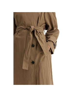 Trench Coat With Shiny Cuff Details