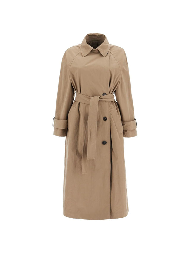 Trench Coat With Shiny Cuff Details