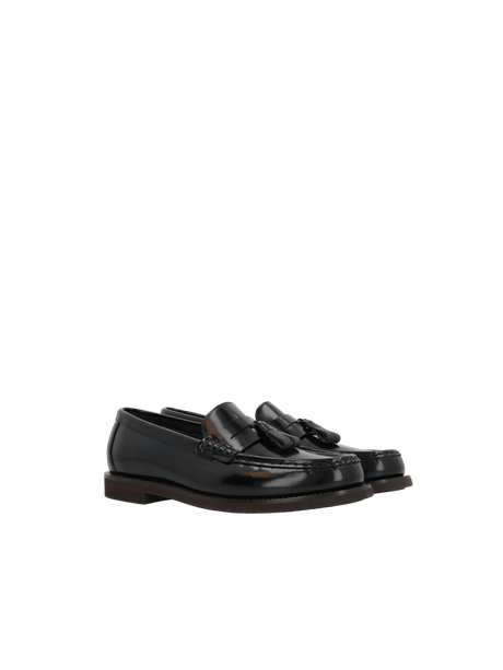 Shiny Leather Penny Loafers-BRUNELLO CUCINELLI-JOHN JULIA