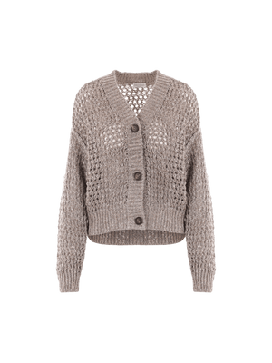 Silk and Linen Blend Cardigan-BRUNELLO CUCINELLI-JOHN JULIA