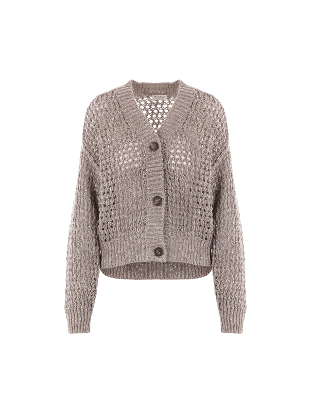 Silk and Linen Blend Cardigan-BRUNELLO CUCINELLI-JOHN JULIA