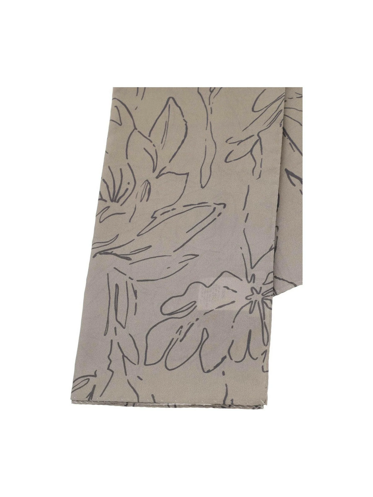 Silk Magnolia Print Pongée Foulard.