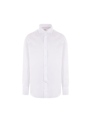 BRUNELLO CUCINELLI-Slim-fit Twill Shirt-JOHN JULIA