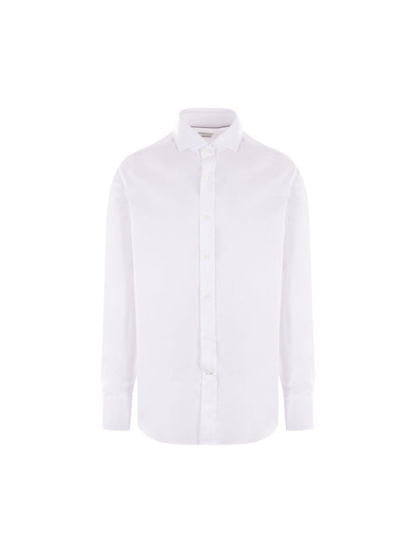 BRUNELLO CUCINELLI-Slim-fit Twill Shirt-JOHN JULIA