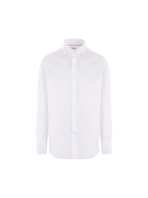 BRUNELLO CUCINELLI-Slim-fit Twill Shirt-JOHN JULIA