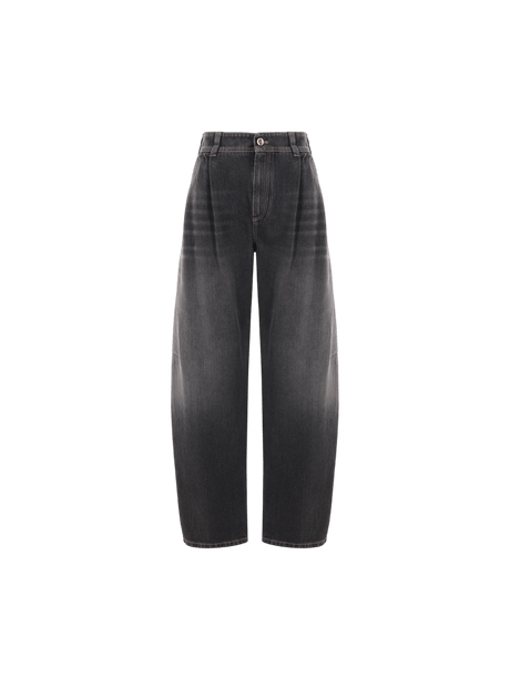 Soft Curved Denim Jeans-BRUNELLO CUCINELLI-JOHN JULIA