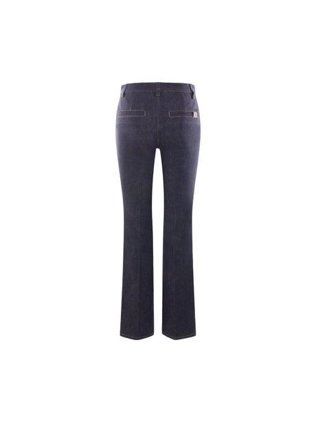 BRUNELLO CUCINELLI-Soft Flare Stretch Denim Jeans-JOHN JULIA