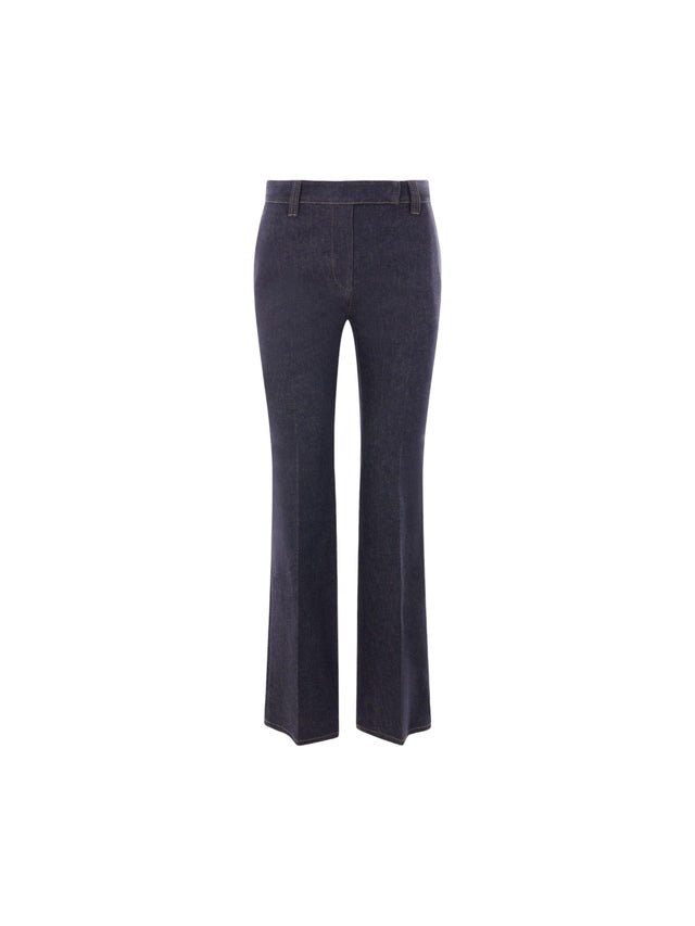 BRUNELLO CUCINELLI-Soft Flare Stretch Denim Jeans-JOHN JULIA