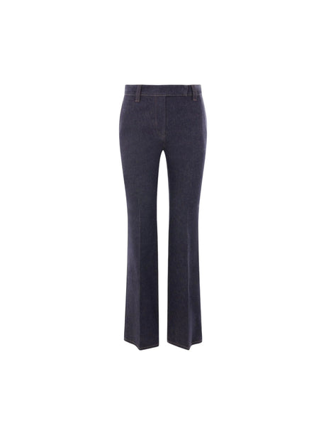 BRUNELLO CUCINELLI-Soft Flare Stretch Denim Jeans-JOHN JULIA