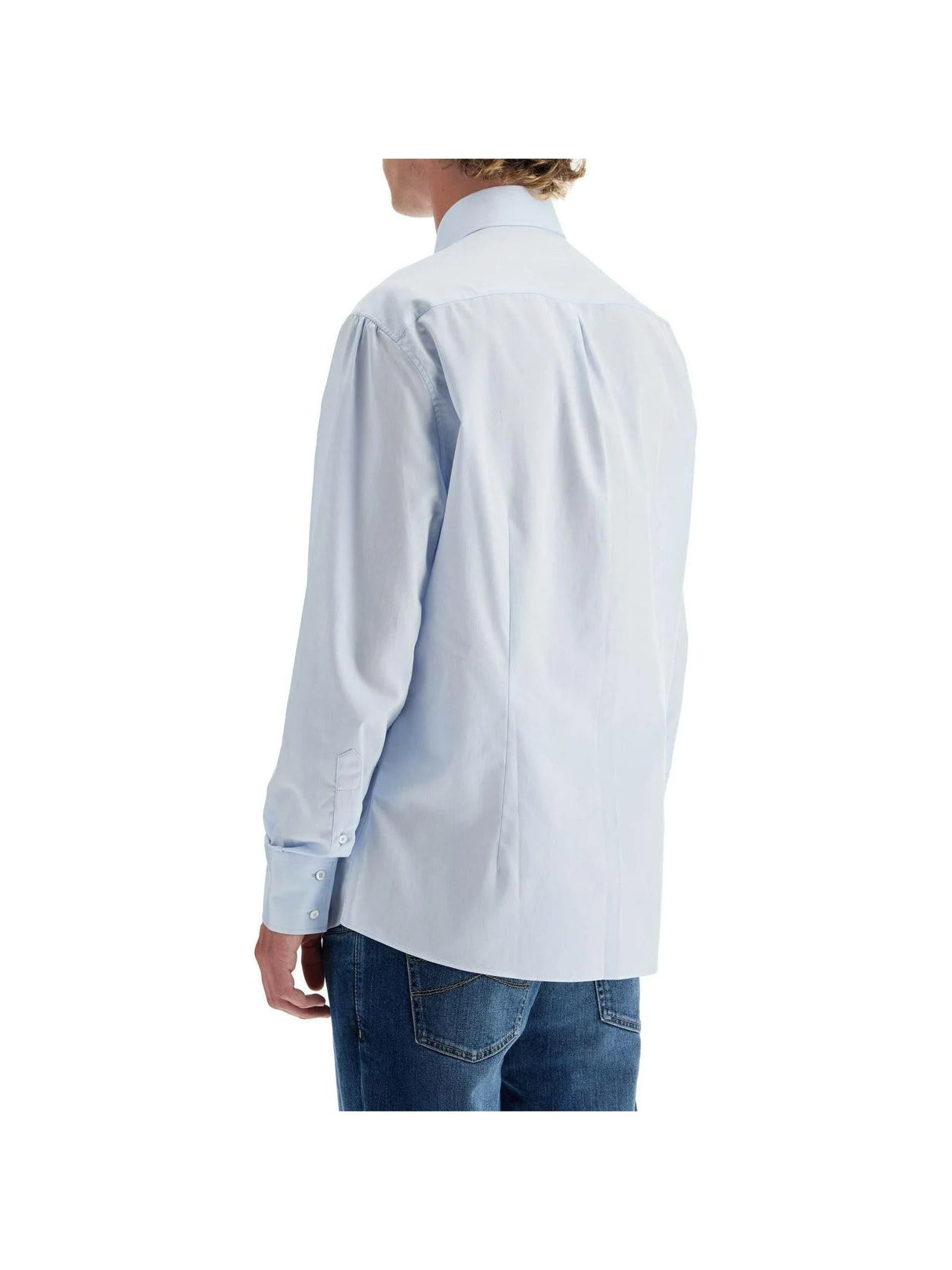 Spread Collar Slim Fit Shirt.