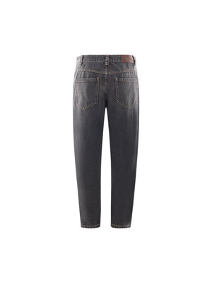 Straight-leg Denim Jeans-BRUNELLO CUCINELLI-JOHN JULIA