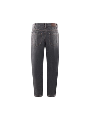 Straight-leg Denim Jeans-BRUNELLO CUCINELLI-JOHN JULIA