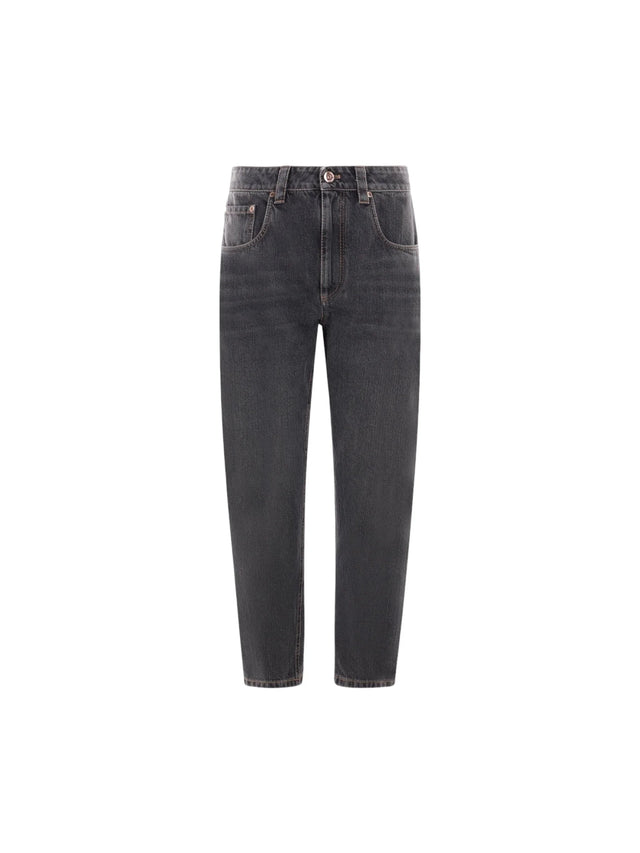 Straight-leg Denim Jeans-BRUNELLO CUCINELLI-JOHN JULIA