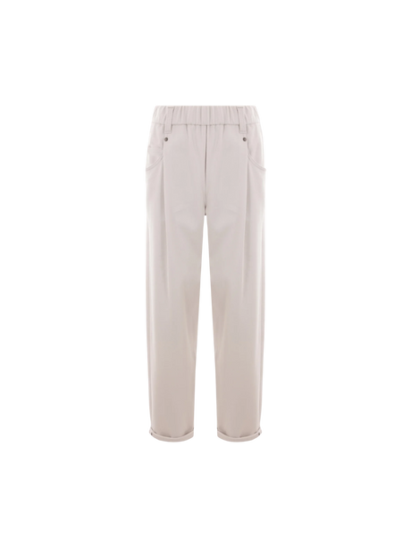 Stretch Baggy Trousers-BRUNELLO CUCINELLI-JOHN JULIA