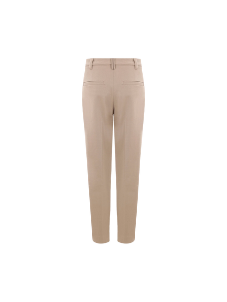 Stretch Cotton Cigarette Trousers-BRUNELLO CUCINELLI-JOHN JULIA